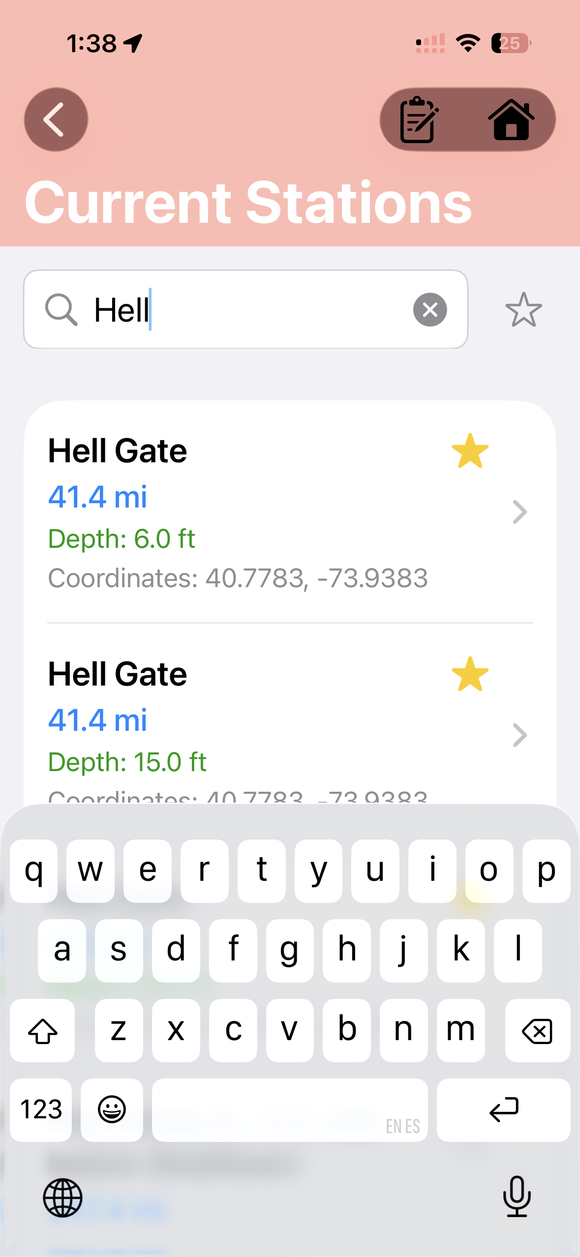 Current station search