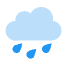 Rain weather icon showing WMO code 61-65 with steady continuous precipitation in marine forecast